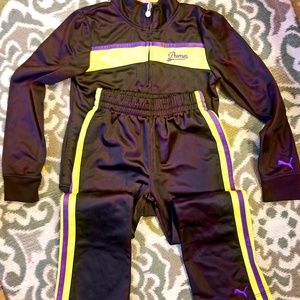 Puma girls 6x jacket and warm up pants